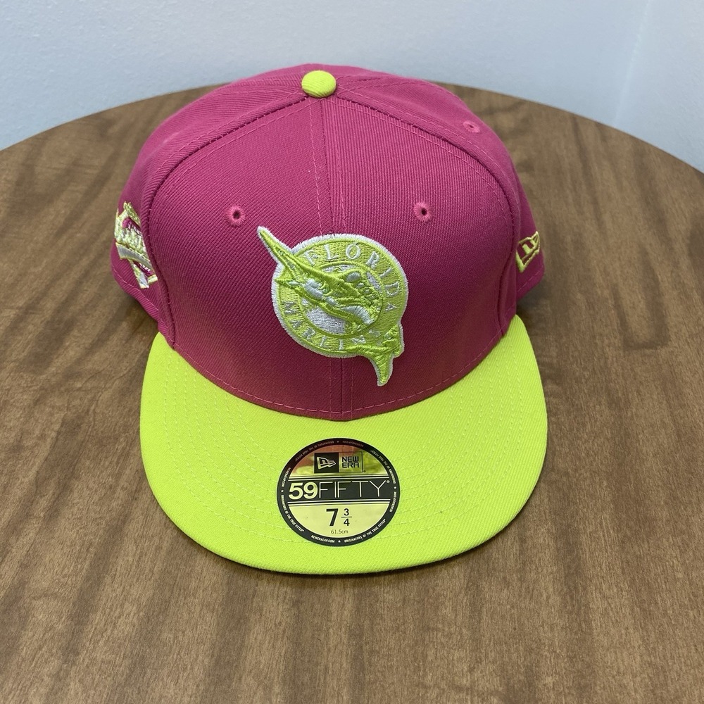 New Era Florida Marlins 59FIFTY Fitted Hat 1997 World Series Side Patch 7 3/4 - Picture 2 of 7